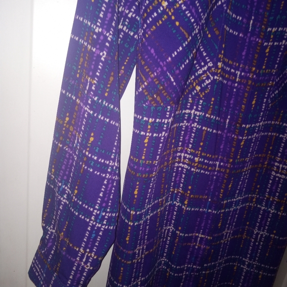 Appleseed's Petites Button down Purple dress w/ Belt Size 10P 💜 - Picture 5 of 12